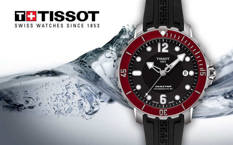 Tissot seastar 1000 hot sale powermatic 80 red