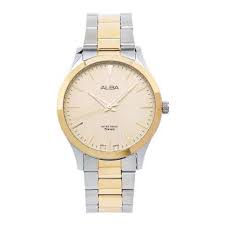 Warna gold yang mewah pada jam tangan wanita original Alba.