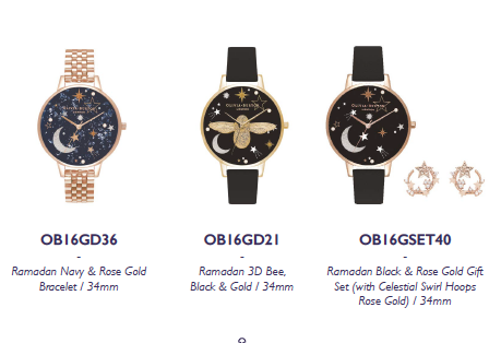 Merek jam tangan terkenal dunia Olivia Burton menghadirkan 3 seri Ramadan dalam koleksi Pre AW19.