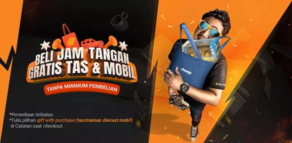 Banner promo Gift with Purchase jam tangan Jeep.