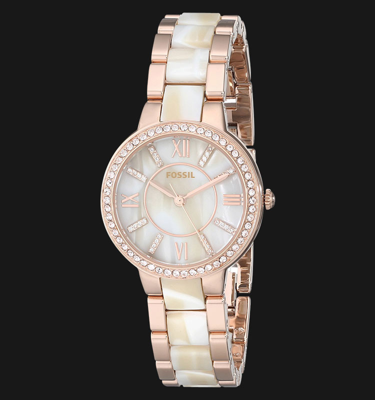 Fossil ES3716 Virginia Rose Tone & Horn Acetate Stainless Steel