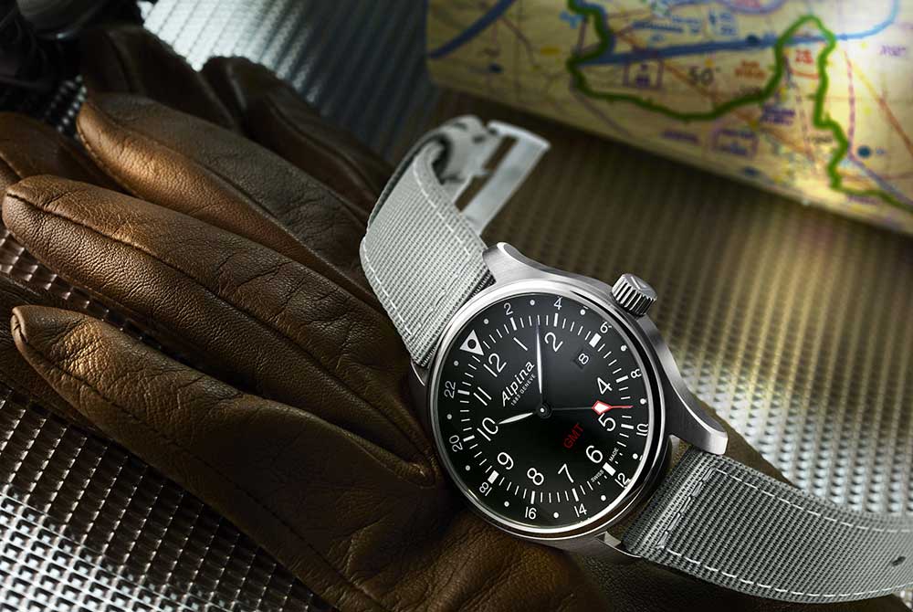 Ilustrasi jam tangan GMT sebagai perlengkapan pilot