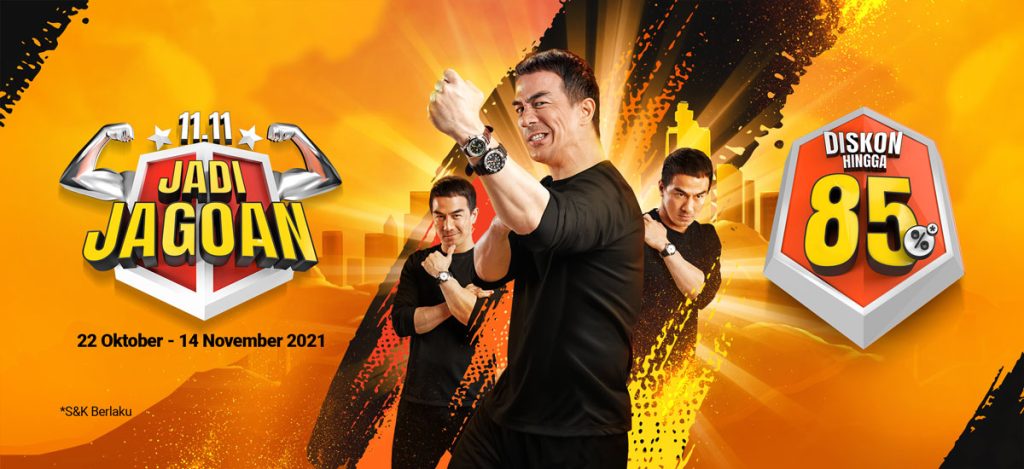 Banner Promo 11.11 #JadiJagoan diskon hingga 85%