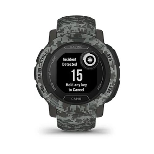 Tampilan Safety and Tracking Fitur Garmin Instinct 2 - Camo Edition.