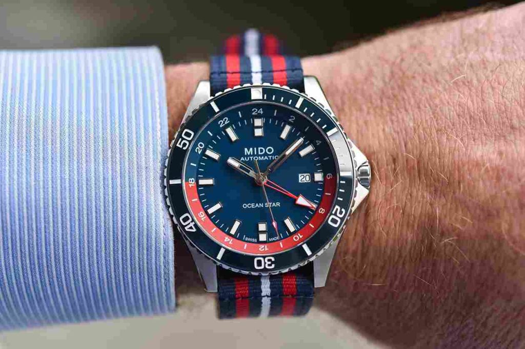Mido Ocean Star GMT Special Edition Blue Red
