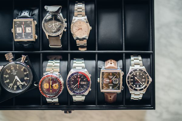 Koleksi jam tangan vintage Guy Berryman.