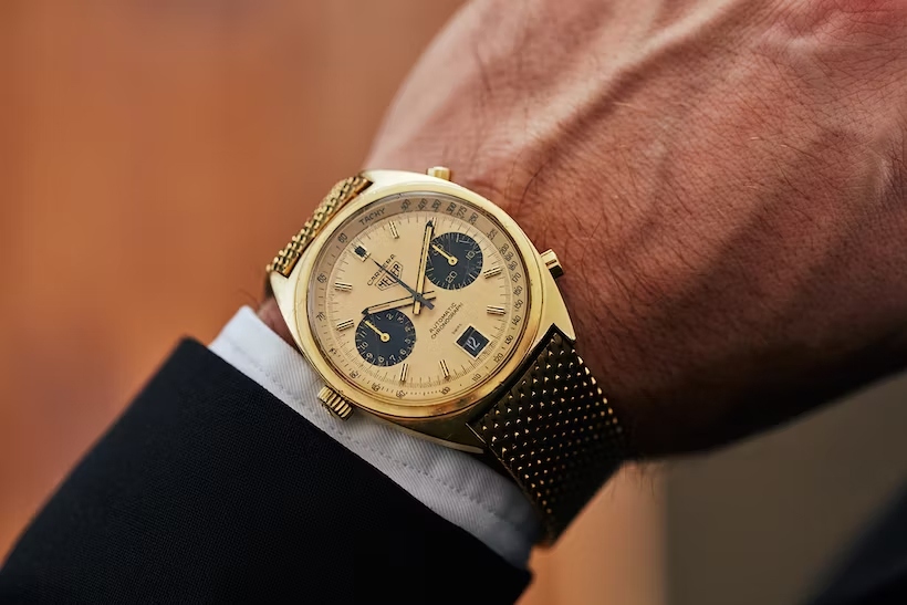 Heuer Carrera 1158 CHN dengan milanese bracelet