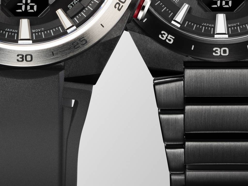 Resin strap dan stainless steel bracelet pada model jam tangan Edifice Windflow