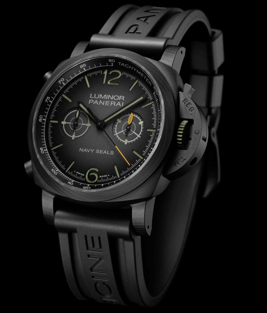 Panerai Luminor Chronograph Navy SEALs dengan Carbotech case (PAM01419)