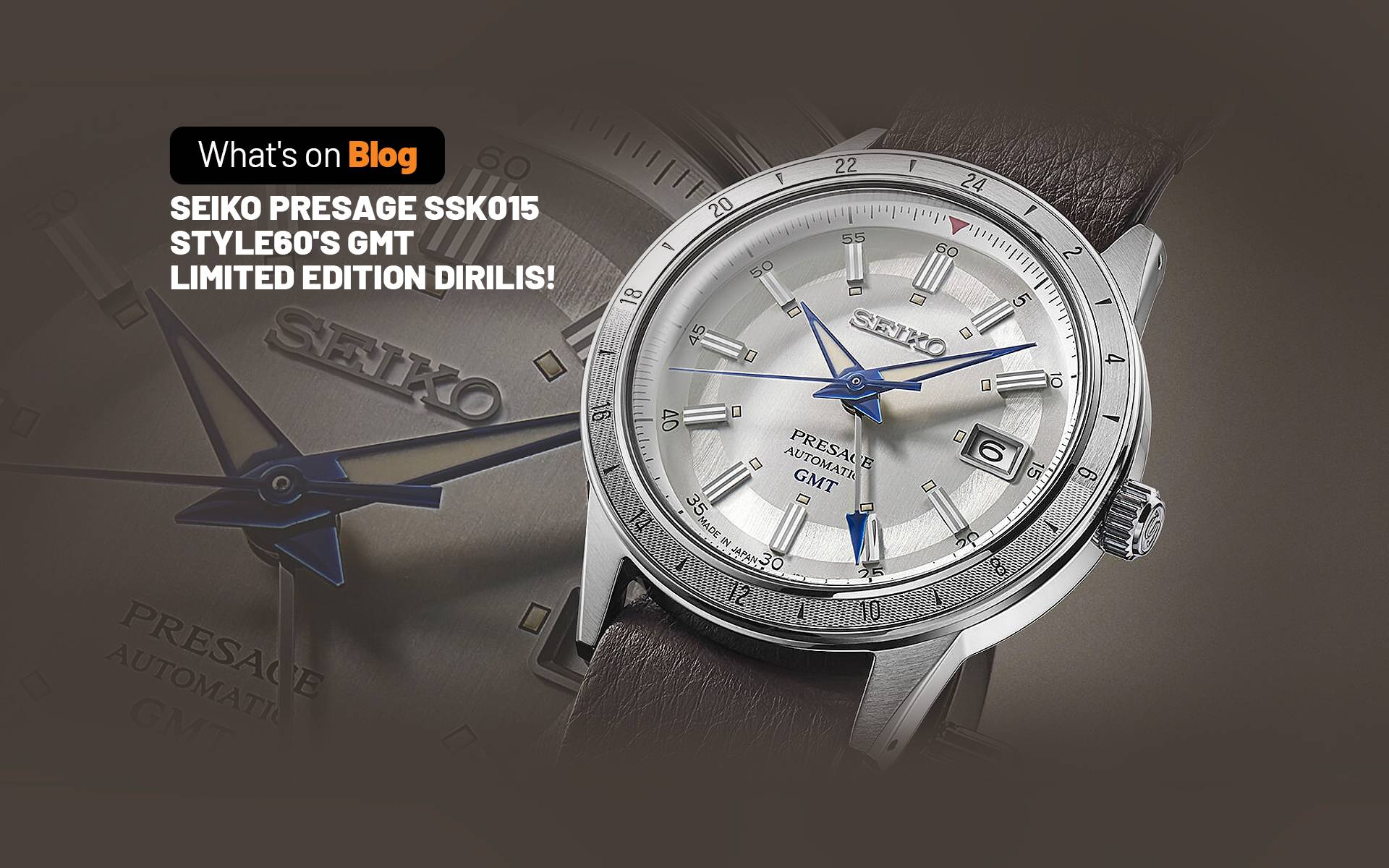 Seiko Presage Style60 s GMT Limited Edition dengan Two Tone Silver