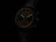 Tampilan TAG Heuer Carrera Chronograph Glassbox “Golden Panda” pada kondisi gelap