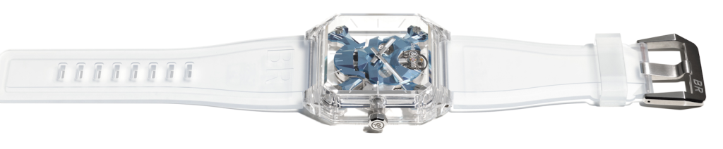 Strap Bell & Ross BR 01 Cyber Skull Sapphire Ice Blue