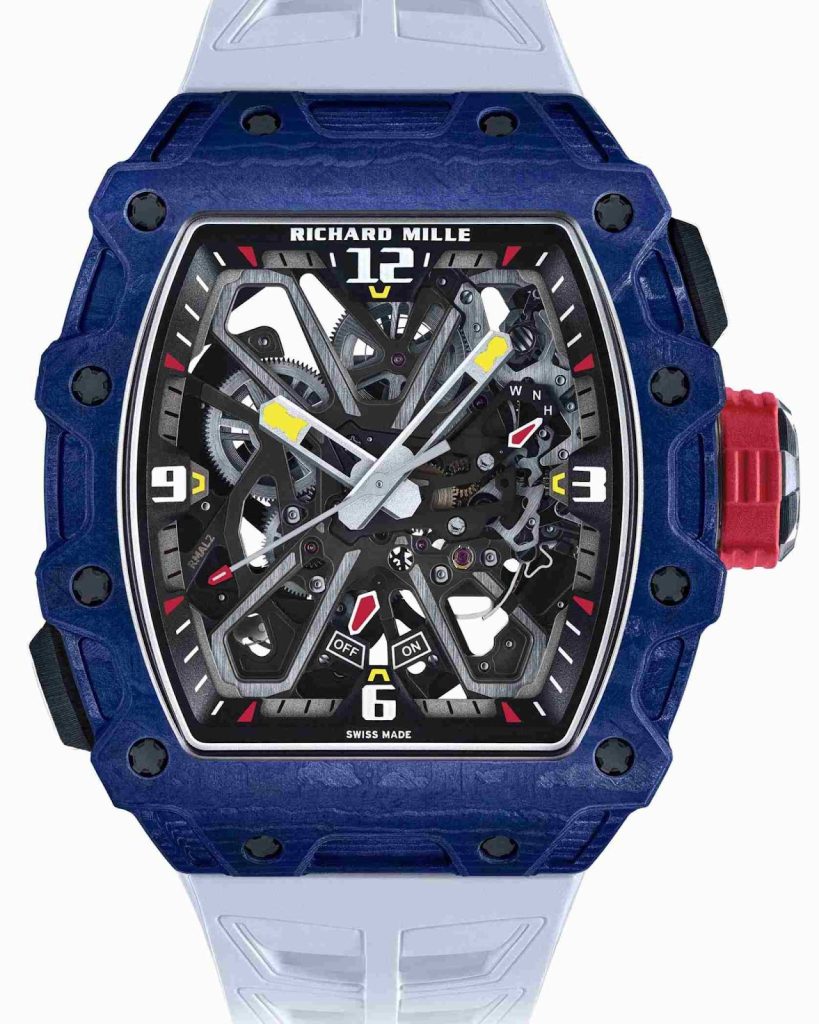 Richard Mille Blue Quartz TPT dengan White Quartz TPT Caseband