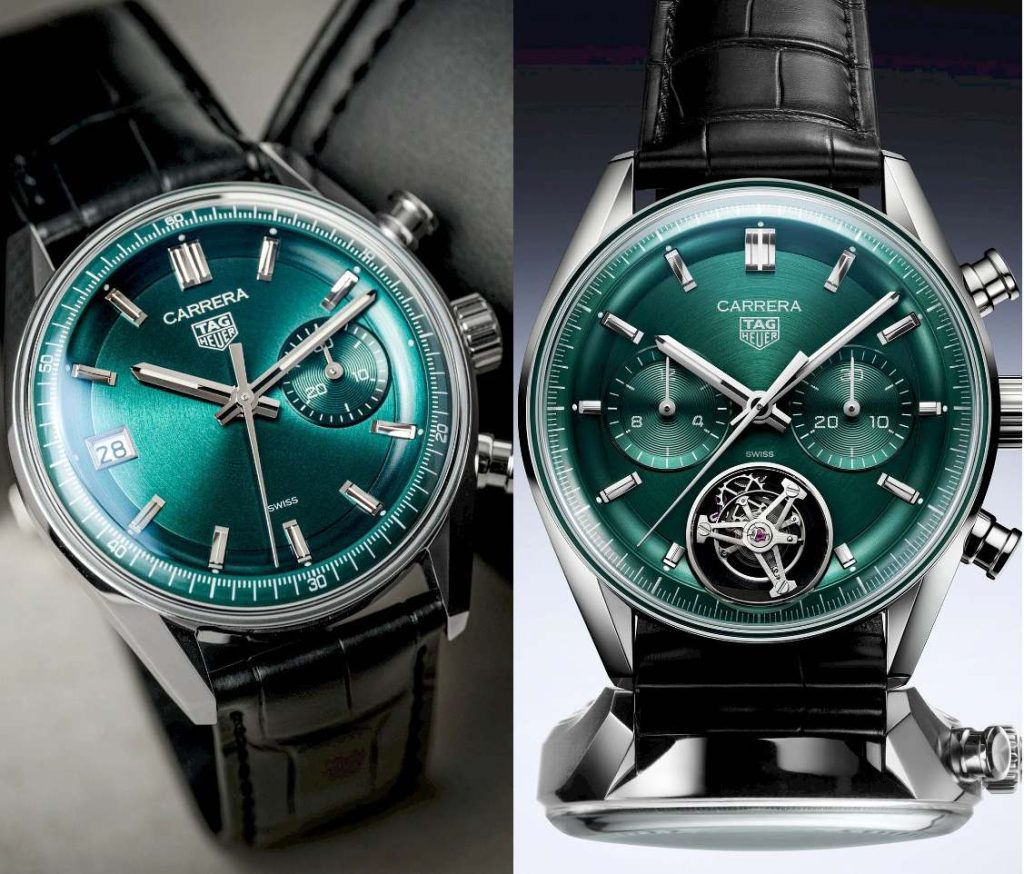 TAG Heuer Carrera Chronograph Dato dan Carrera Chronograph Tourbillon Glassbox Green