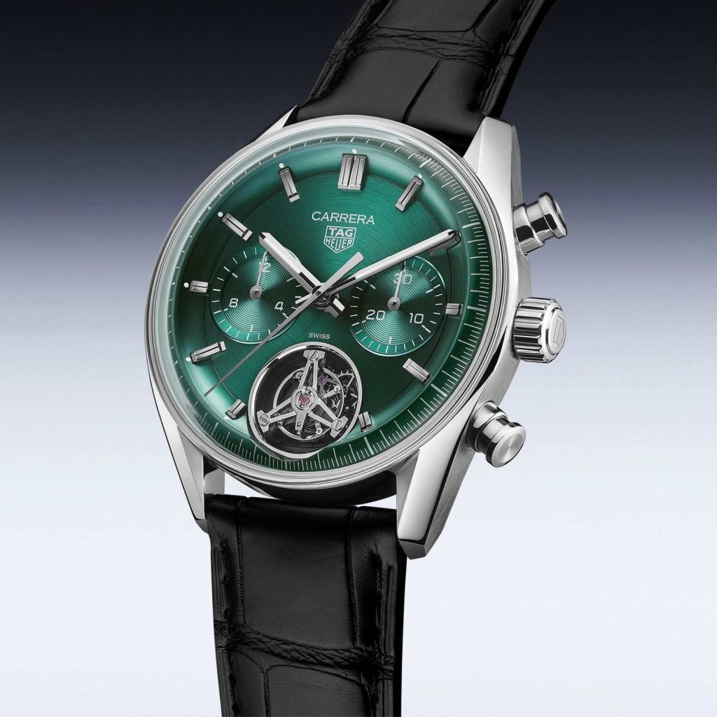 TAG Heuer Carrera Chronograph Tourbillon Glassbox Green