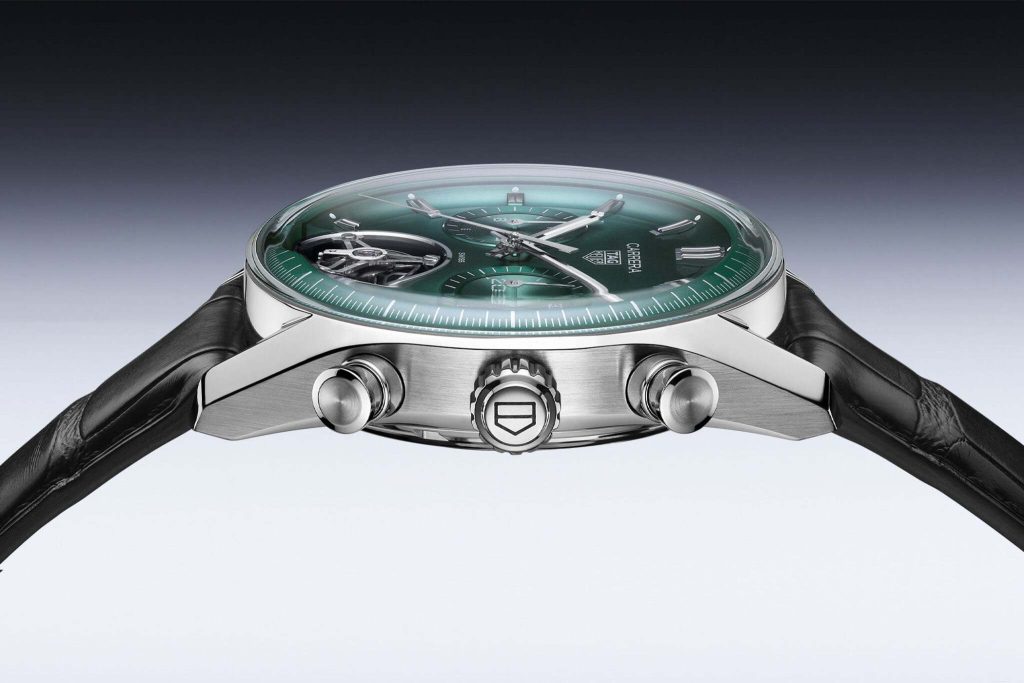 Case TAG Heuer Carrera Chronograph Tourbillon Glassbox Green