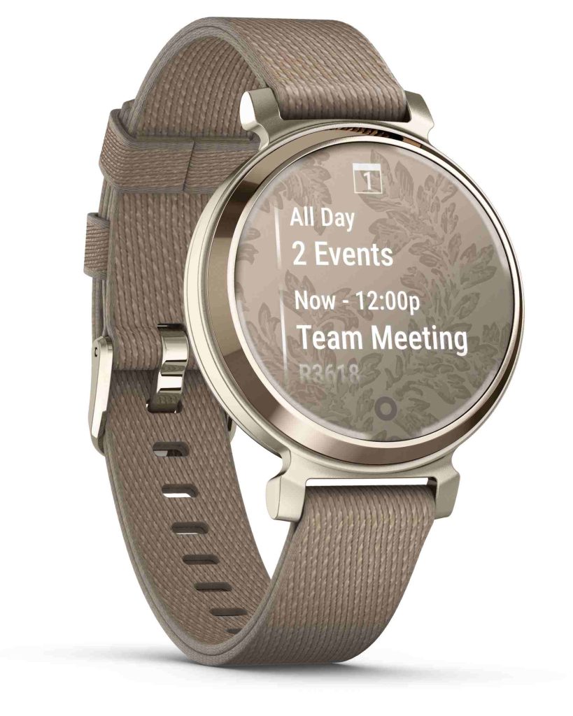 Garmin Lily 2 Classic Cream Gold dengan Coffee Nylon Strap