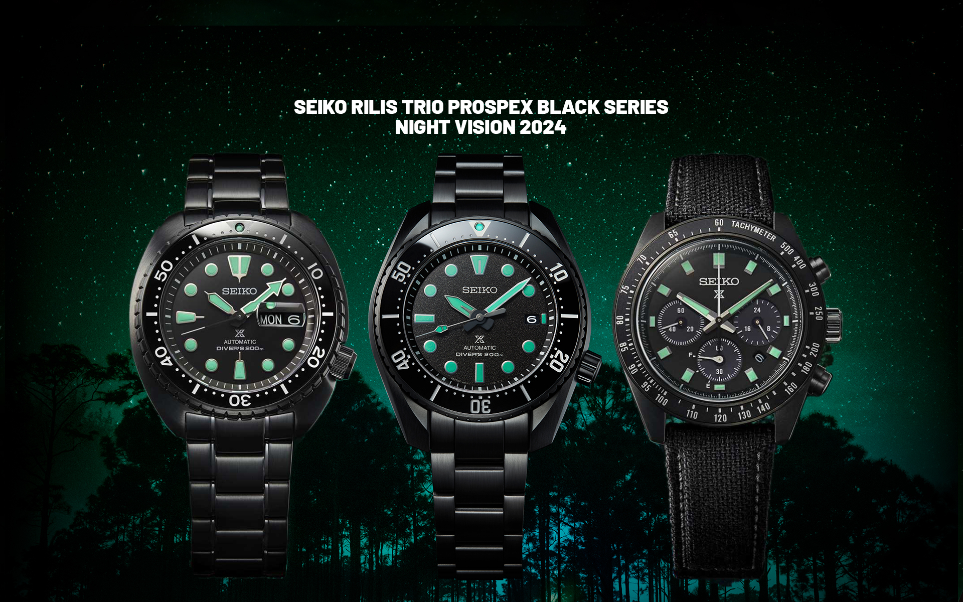 Seiko Rilis Trio Prospex Black Series Night Vision 2024 Blog