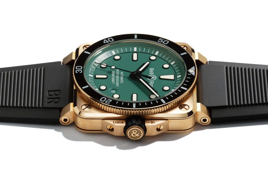 Case Bell & Ross BR 03-92 Diver Black & Green Bronze