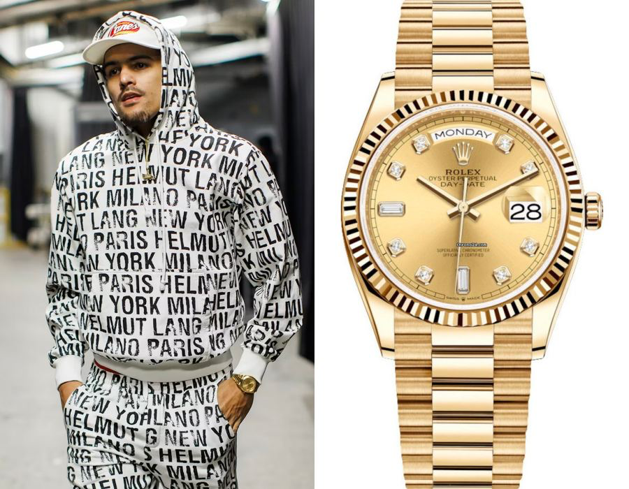 Trae Young menggunakan Rolex Day-Date