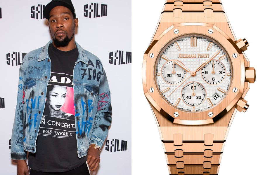 Kevin Durant menggunakan Audemars Piguet Royal Oak Chronograph