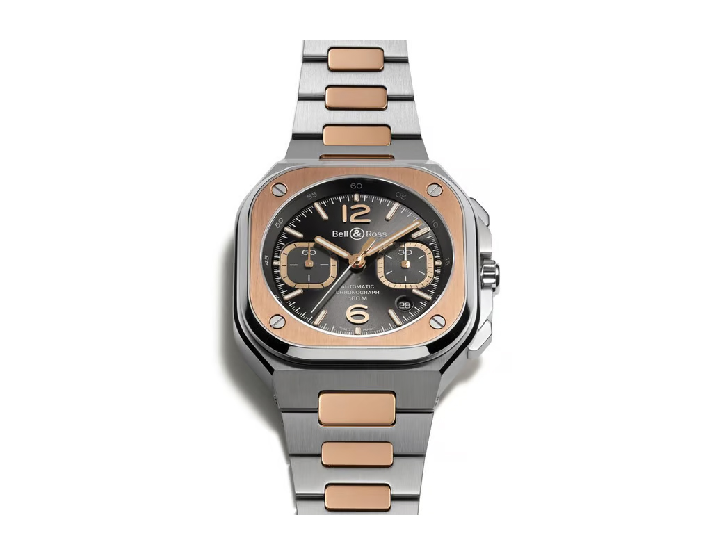 Bell & Ross BR 05 Chrono Grey Steel and Gold Chronograph