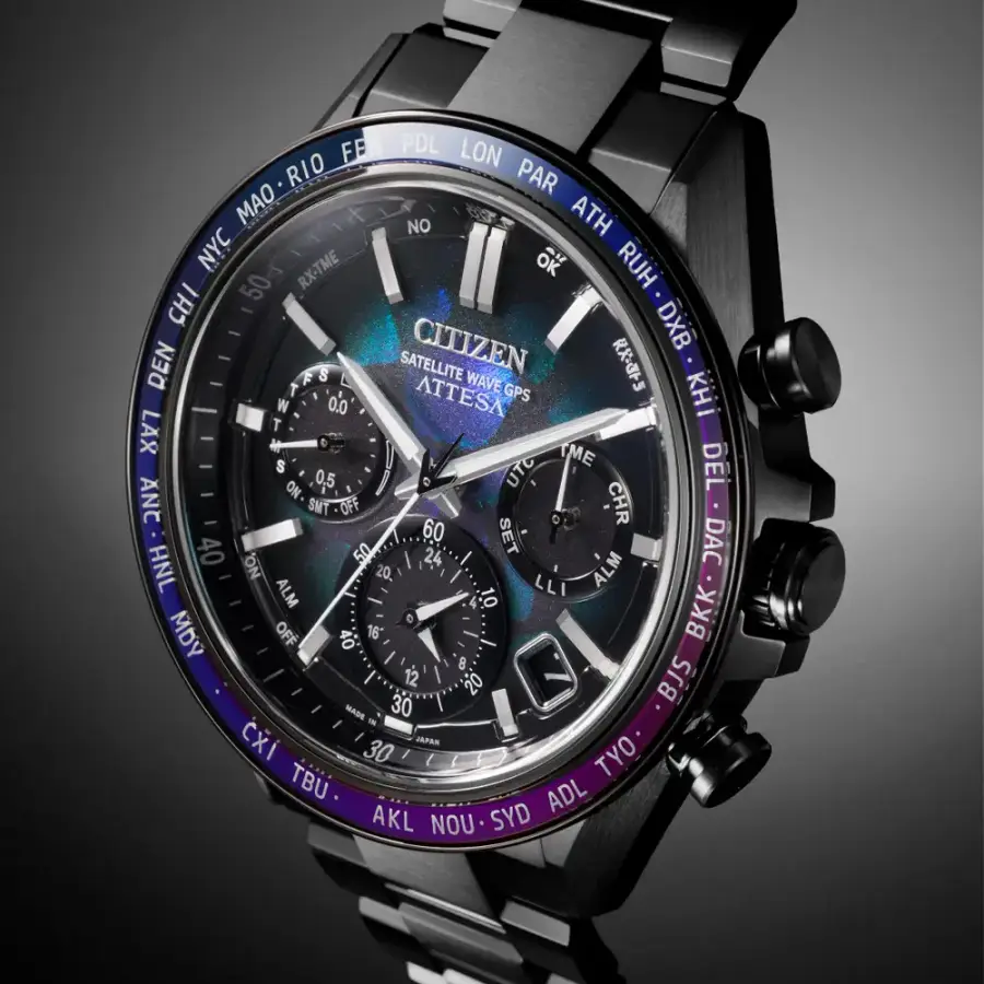 Citizen Attesa Layers of Time Satellite Wave GPS CC4057-60E