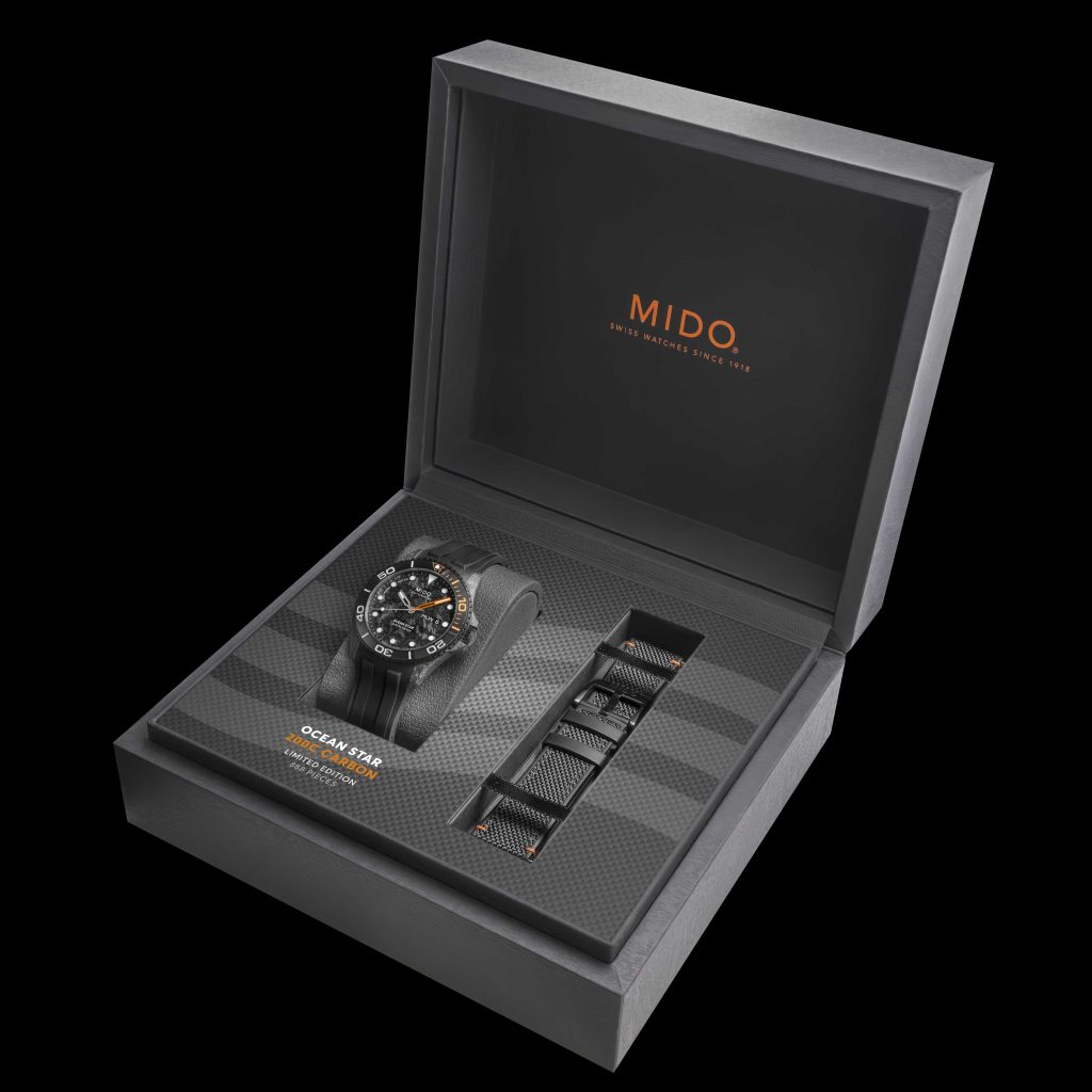 Packaging MIDO Ocean Star 200C Carbon Limited Edition