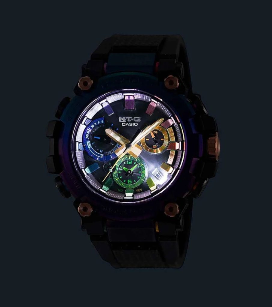 G-Shock MTG-B3000DN-1A Diffuse Nebula dengan fitur LED Super Illuminator