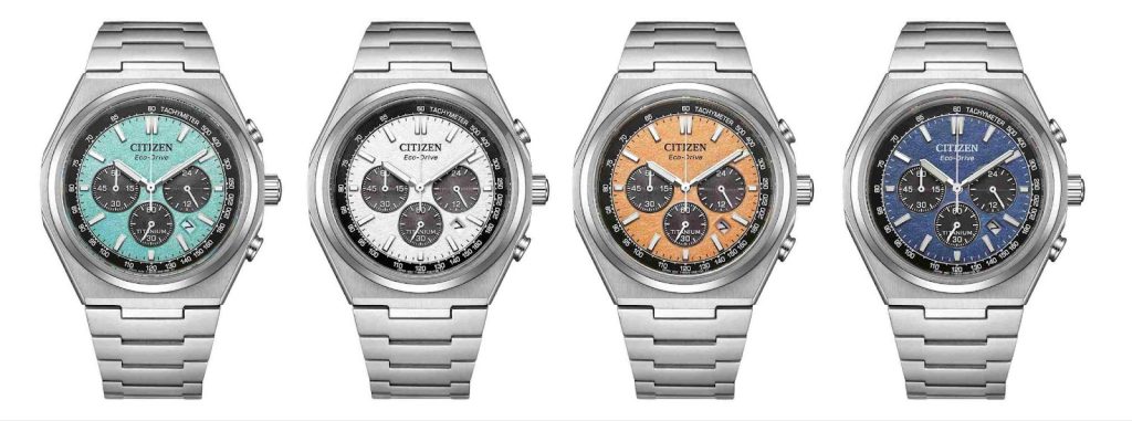 Empat warna dial Citizen Super Titanium Eco-Drive Chrono