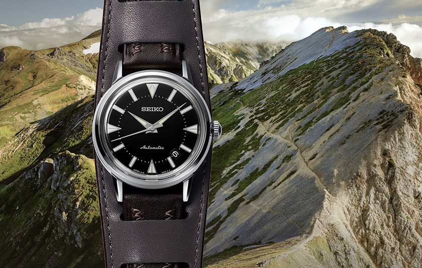 Jam tangan dengan bund strap: Seiko Prospex SJE085J1 The 1959 Laurel Alpinist Re-Creation