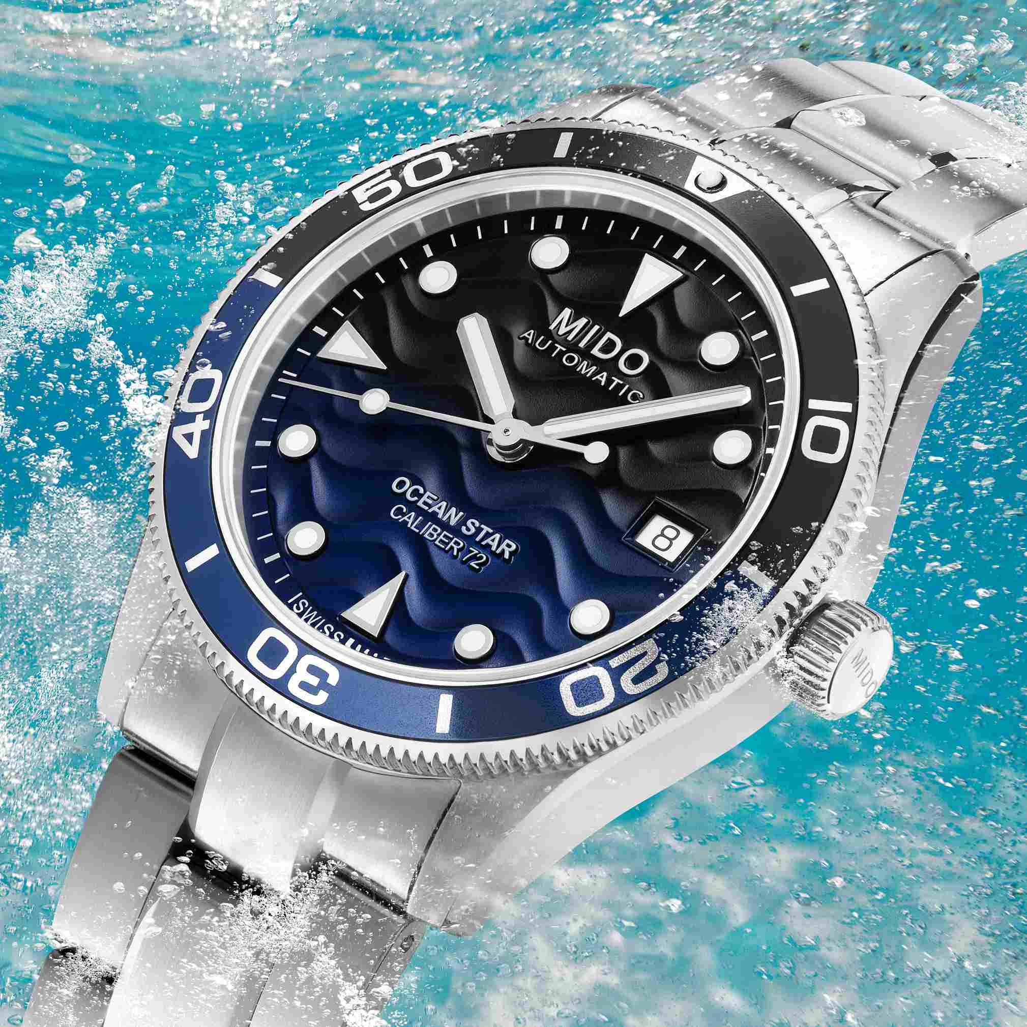 MIDO Ocean Star 39 dengan dial bergelombang