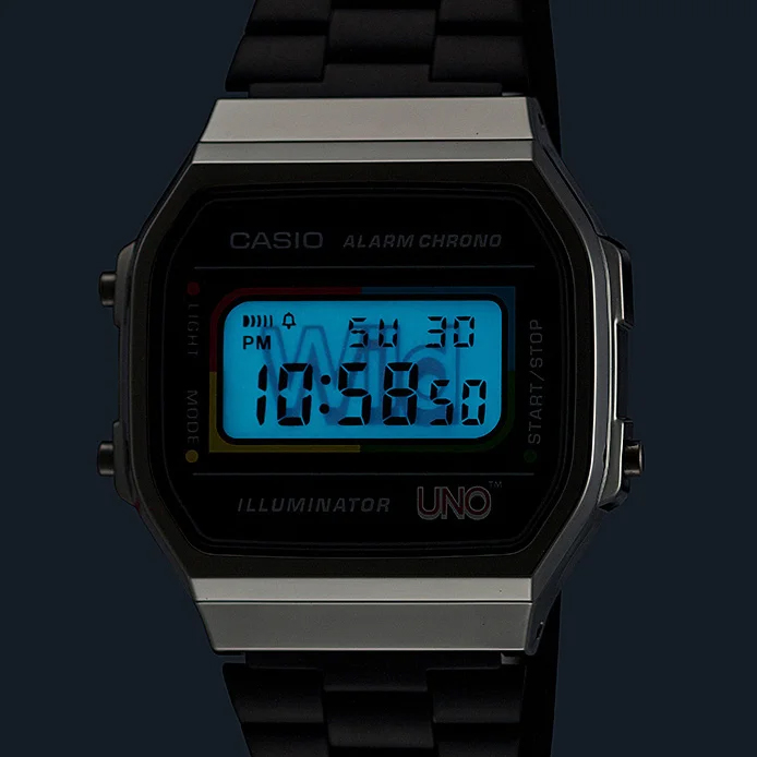 Casio A168WEUC-1A saat EL backlight diaktifkan