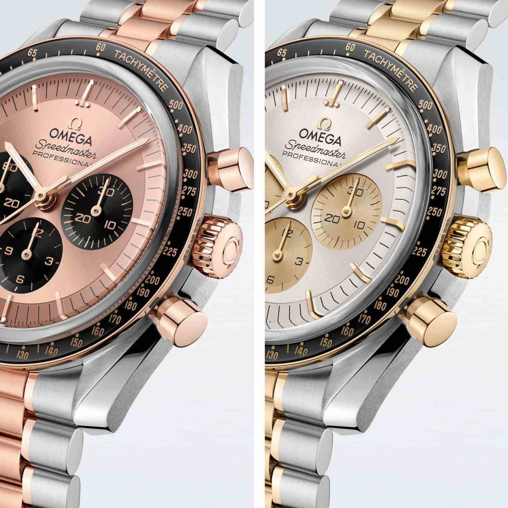 Crown dan pusher Omega Speedmaster Professional Moonwatch Bicolor
