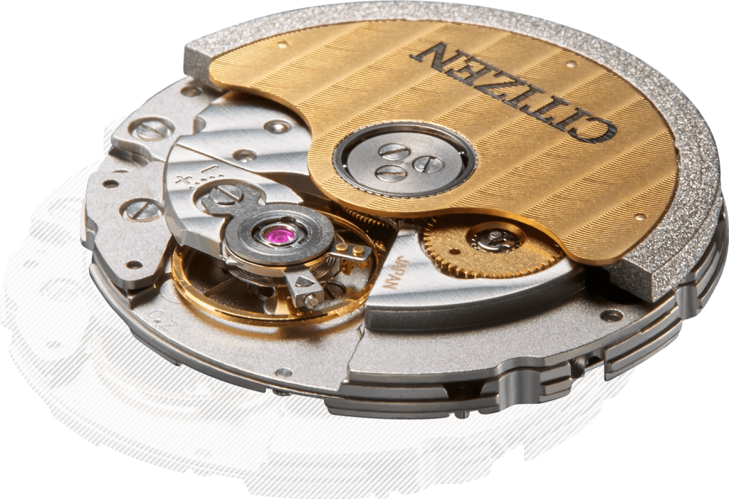 Citizen automatic movement caliber 0950 yang dapat dilihat dari caseback