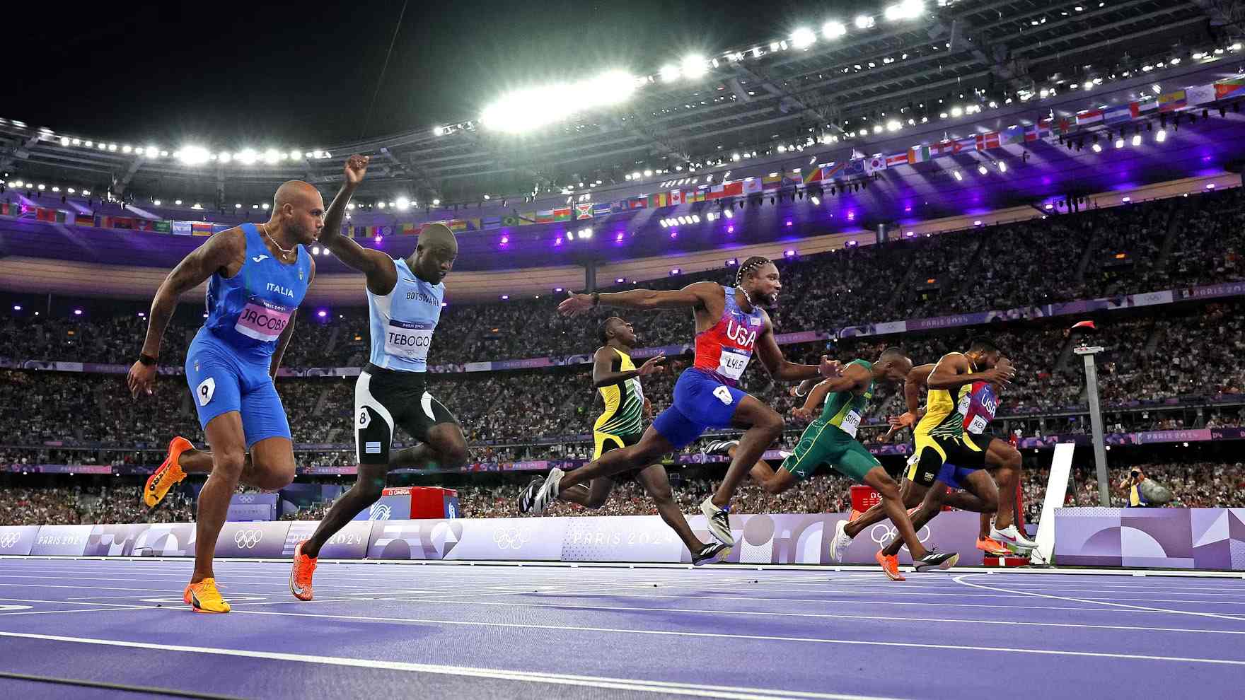 Noah Lyles saat berkompetisi di Olimpiade Paris 2024