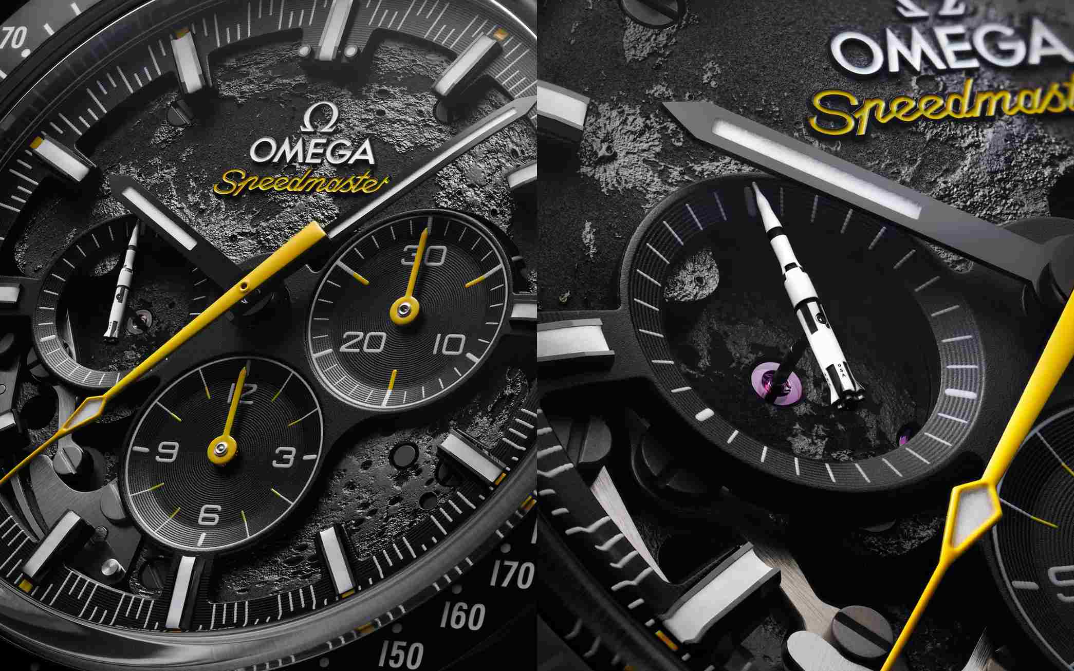 Dial Omega Speedmaster Dark Side of the Moon "Apollo 8"