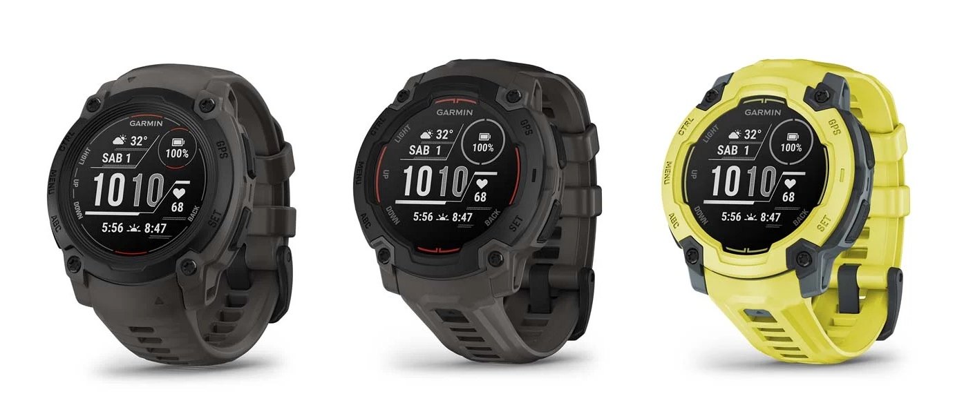 Garmin Instinct E Series 40 mm (kiri) dan 45 mm (tengah dan kanan)