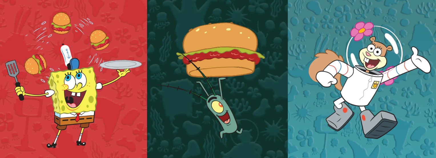 Karakter SpongeBob SquarePants pada dial