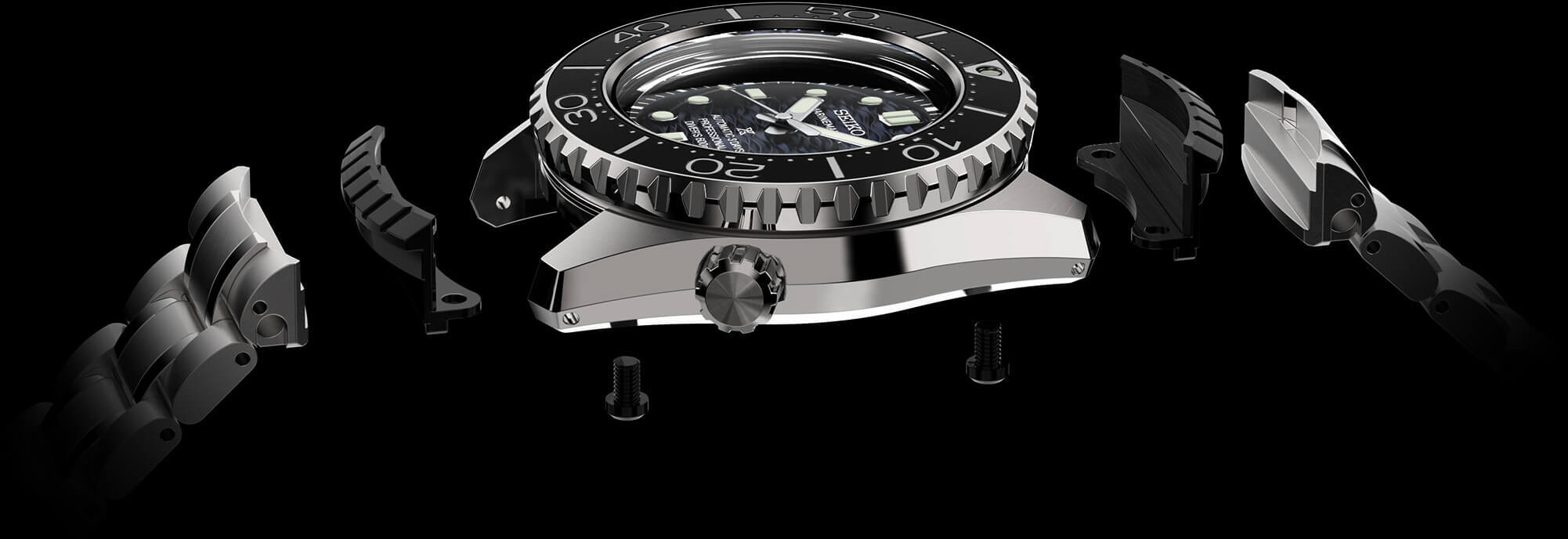 Konstruksi case Seiko Prospex SLA081J1
