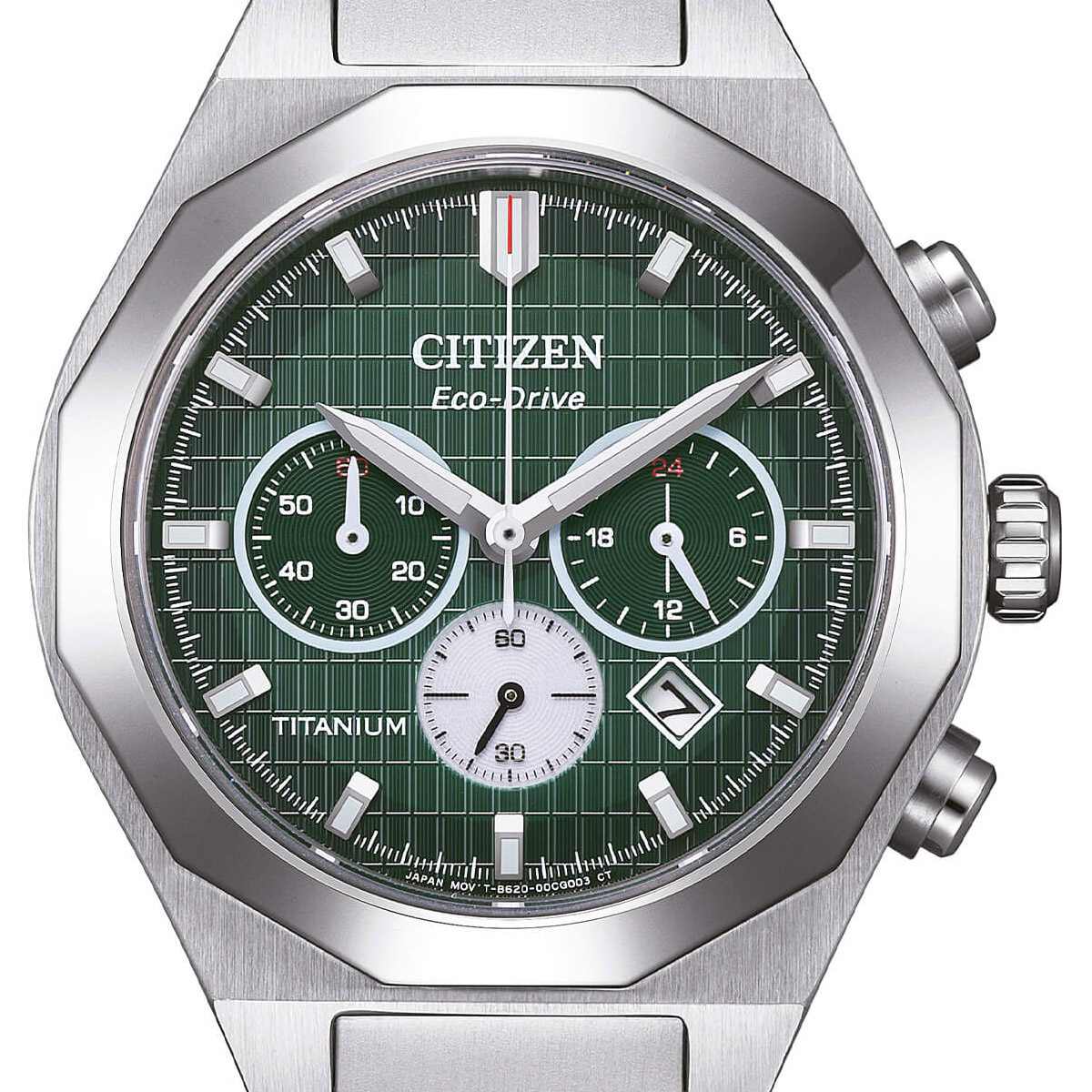 Dial Citizen Zenshin Senkei Super Titanium Eco-Drive Chronograph CA4691-59X