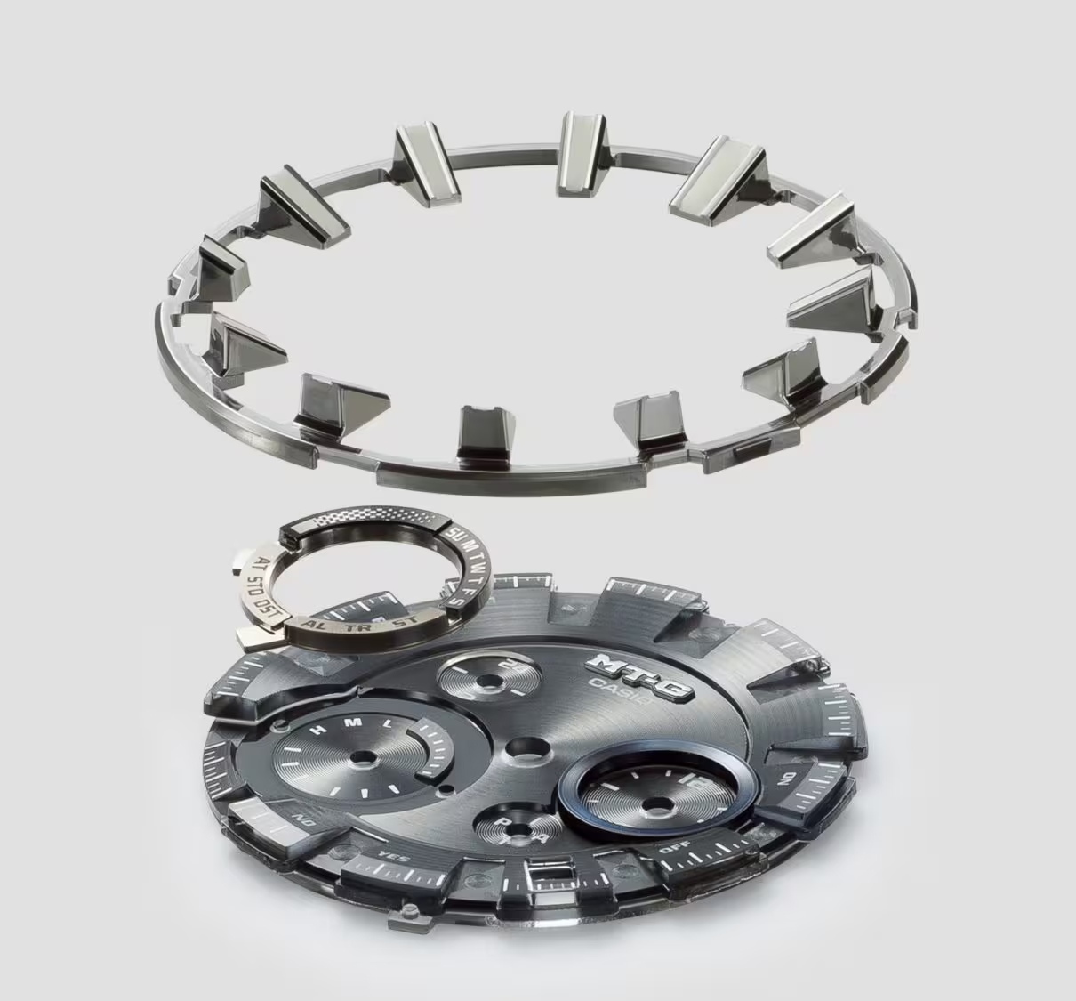 Konstruksi dial Casio G-Shock MTG-B4000