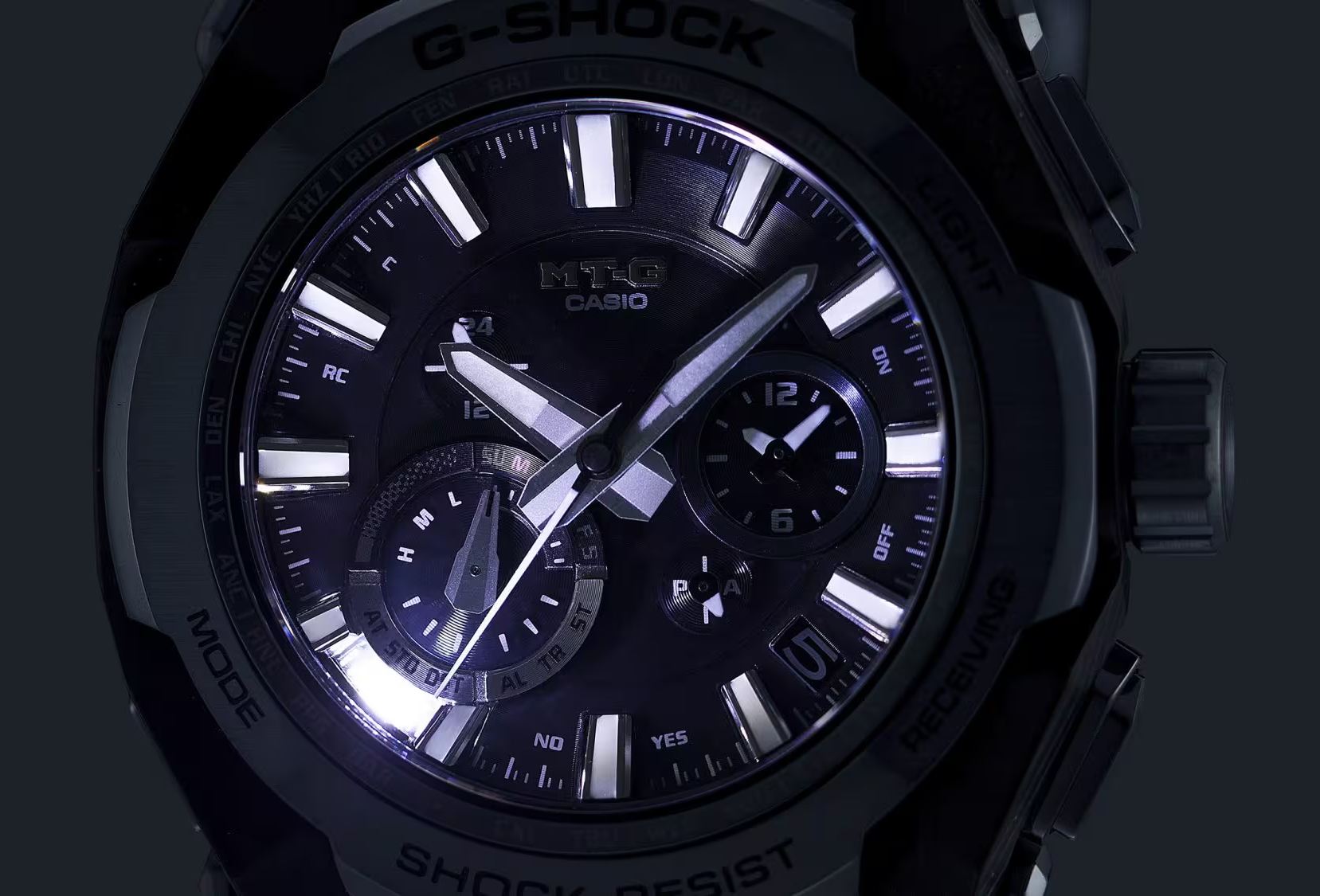 Super Illuminator LED pada Casio G-Shock MTG-B4000