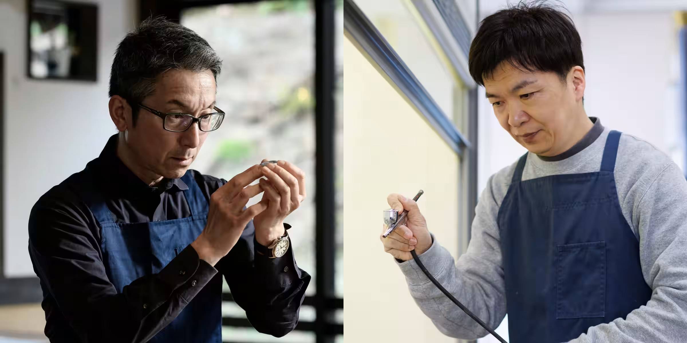 Hiroyuki Hashiguchi (kiri) dan Toshiaki Kawaguchi (kanan)