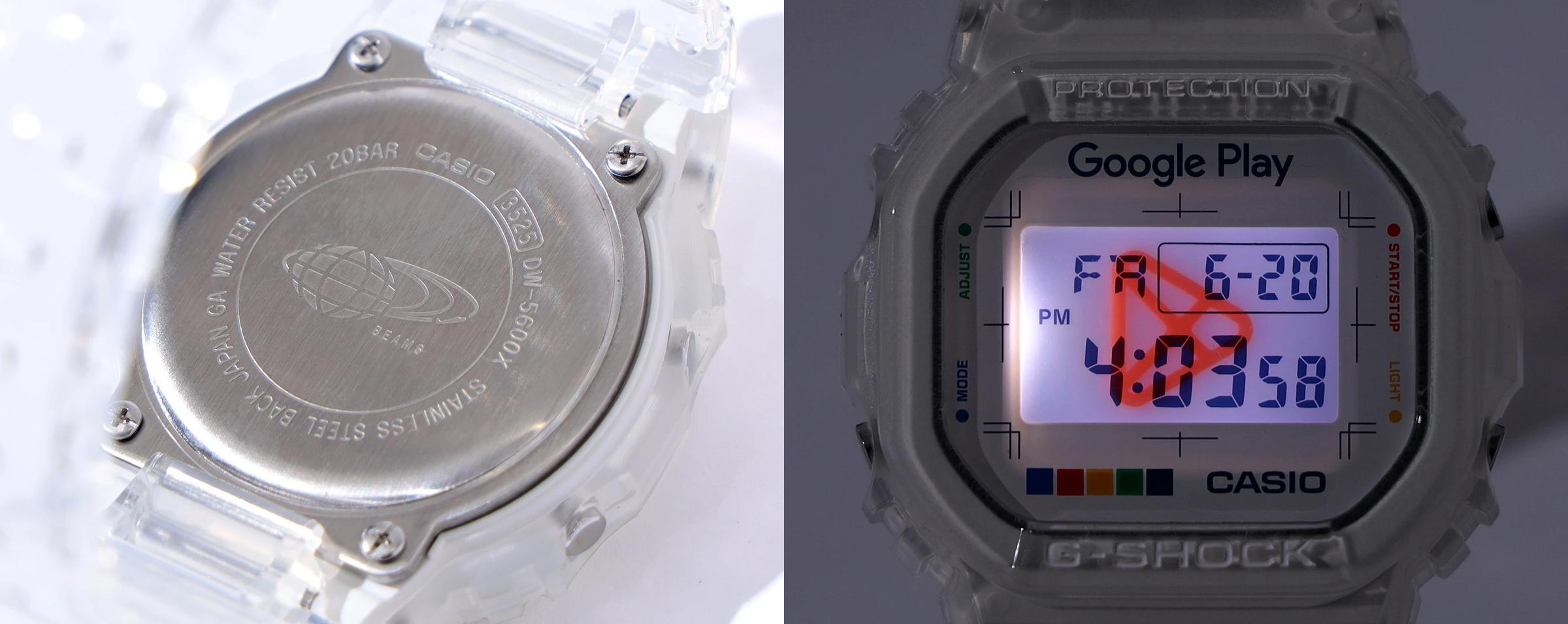 Visual G-Shock X Google Play X Beams DW-5600UE D