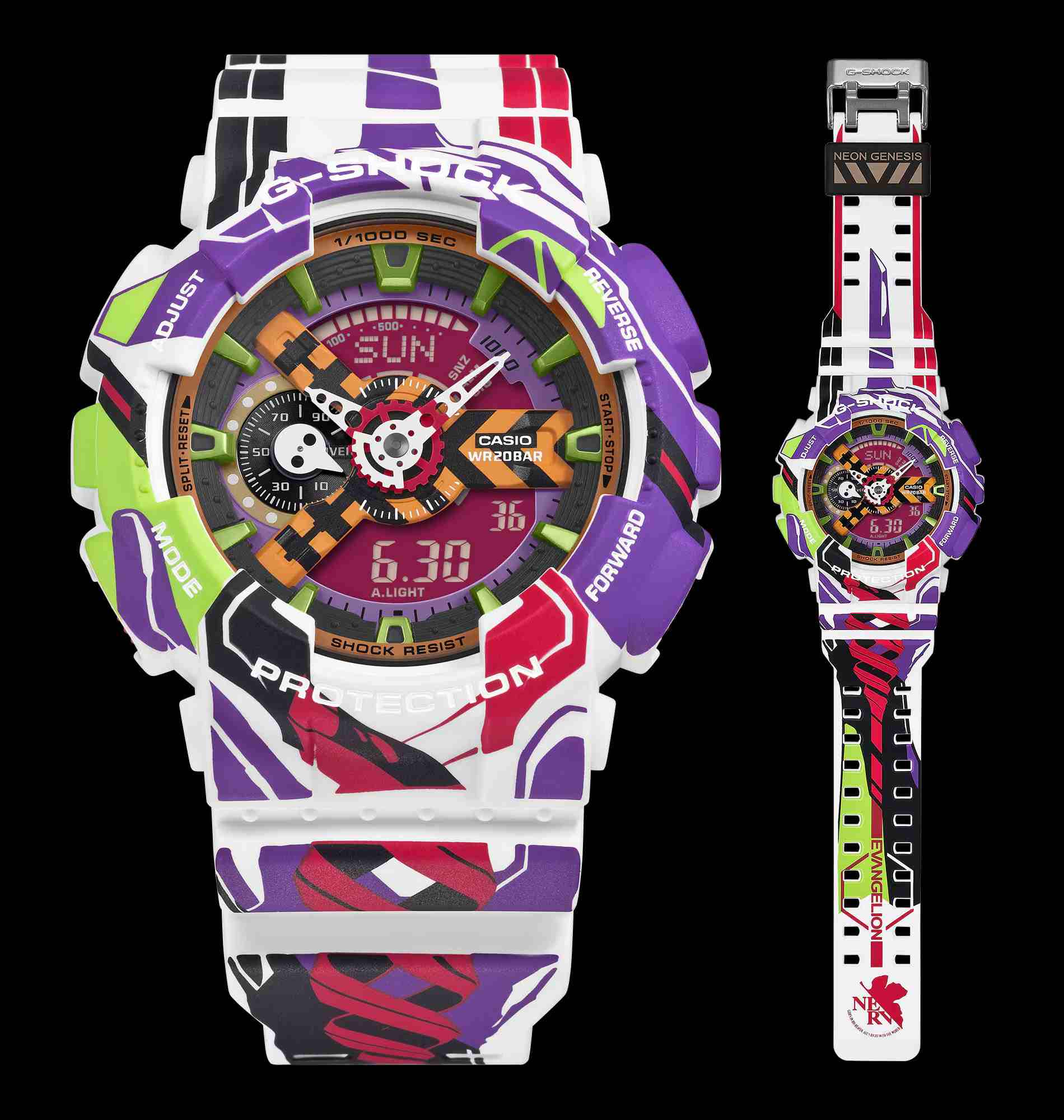Tampilan G-Shock GA-110EVA30-7AJR EVANGELION 30th Anniversary