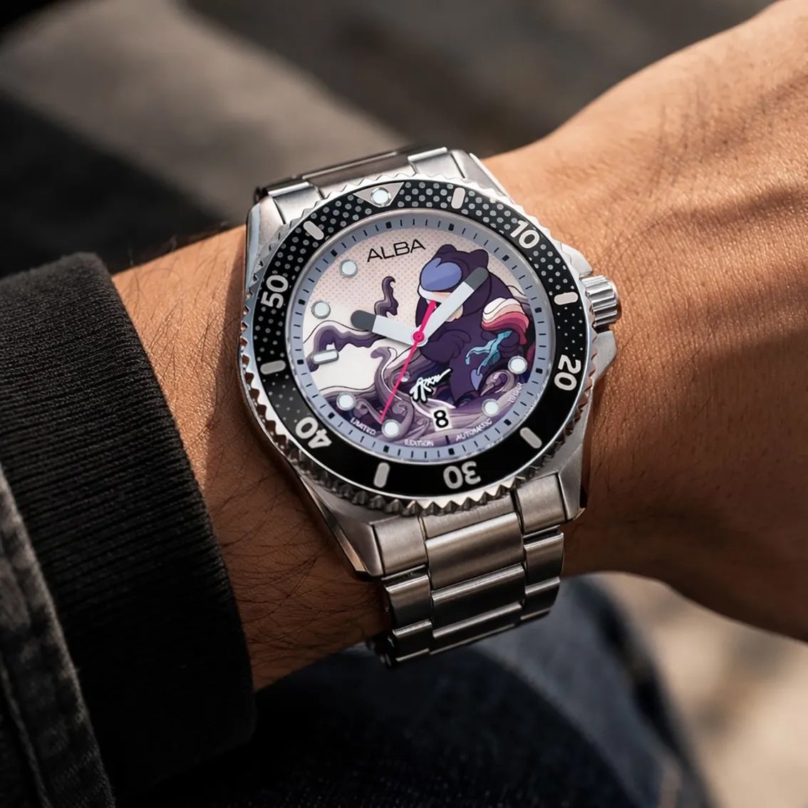 Alba x Arkiv “Sea Of Colour" Mechanical AU4079X1 Limited Edition saat dipakai di pergelangan tangan