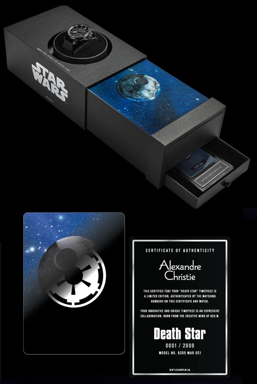 Packaging pada Alexandre Christie x Star Wars AC 9205 MA RDS-1 Darth Star Edition